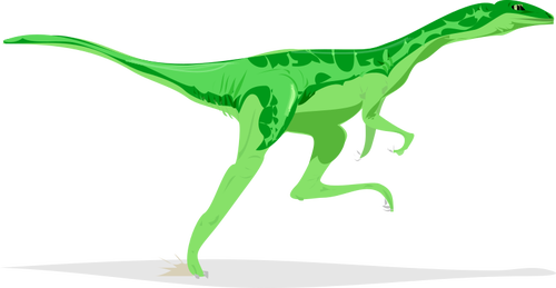 Vector image of dinosaur running