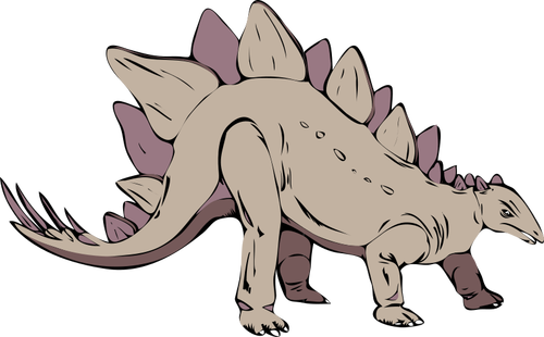 Dinosaurus s s špičaté zadní vektorový obrázek