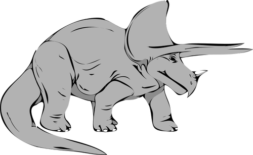 Dinosaur with long tail vector illustration