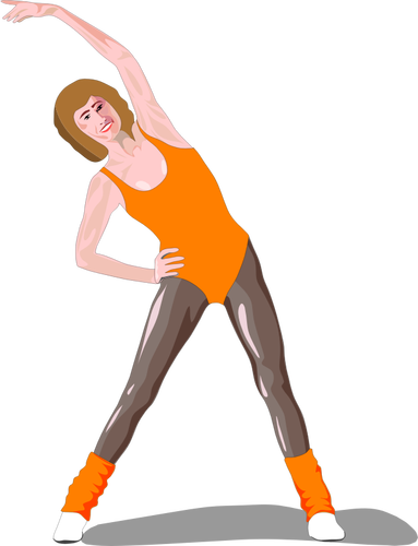 Color vector image of a fitness girl