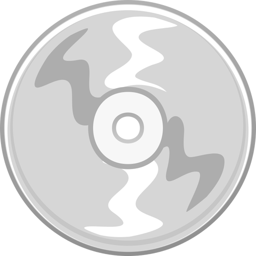 Vektor ClipArt av grå CD-skiva