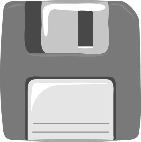 Gray computer diskette vector clip art