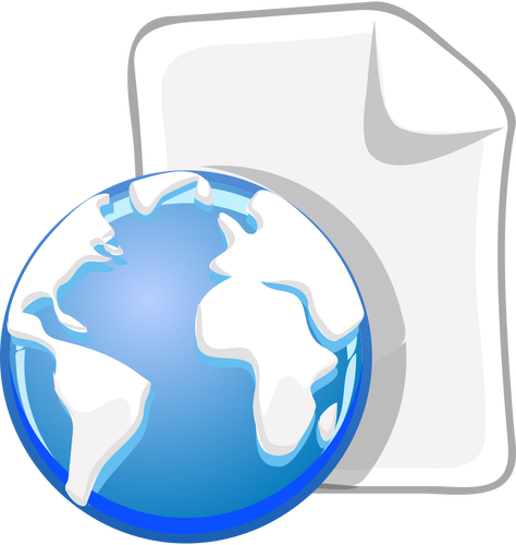 Gráficos del mundo amplio documento icono vector