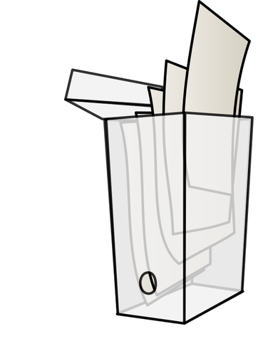 Vektorritning av öppna see-through Arkiv låda