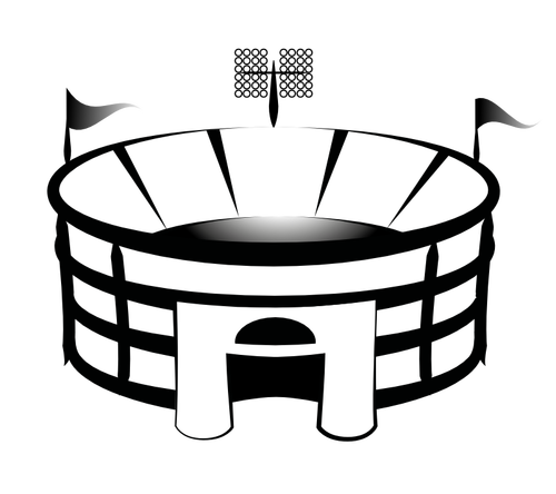 Dibujo vectorial de fútbol arena