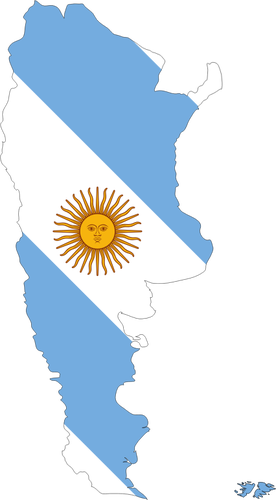 Argentiniens Karte mit Verzögerung