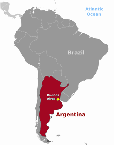 המיקום של ארגנטינה
