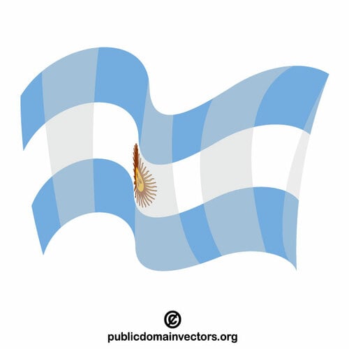 Argentina waving state flag