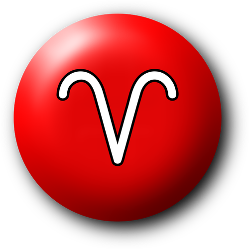 Signo de Áries vermelho