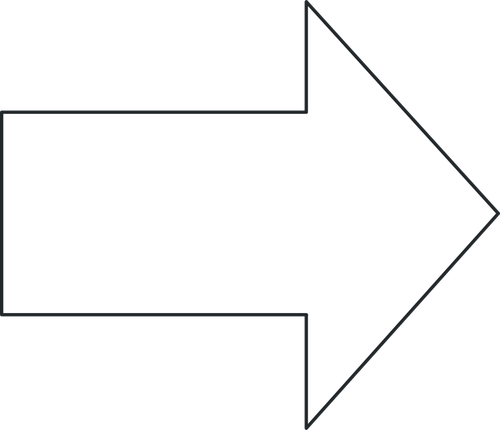 Black and white arrow pointing right vector image