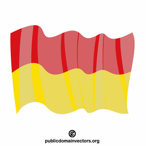 Waving flag of Burgenland