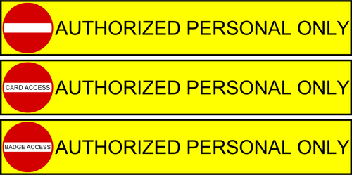 Autorisiertes Personal beschriften nur Vektor-Bild