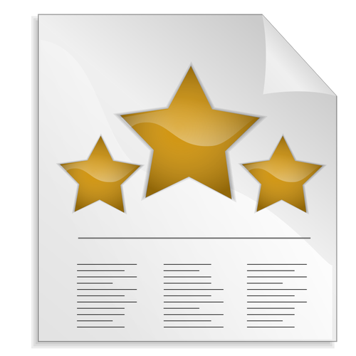 Three stars letter vector image