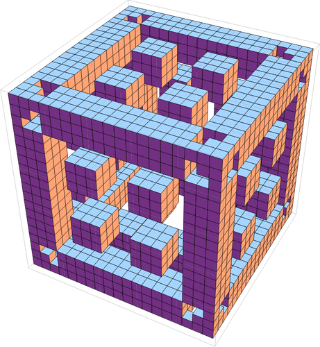 Оранжевый и фиолетовый кубов