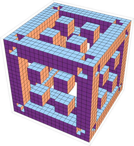 Orange and violet cubes