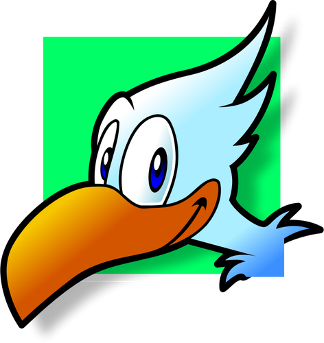 Einfache Vogel Avatar Vektor-ClipArt