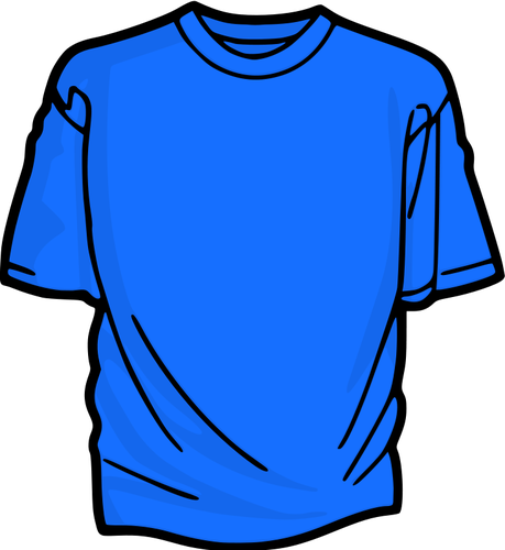 Modré tričko Vektor Klipart