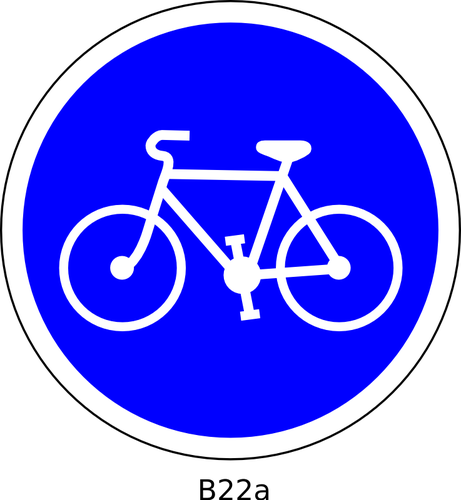 Fahrräder einzige Straße Zeichen-Vektor-Bild