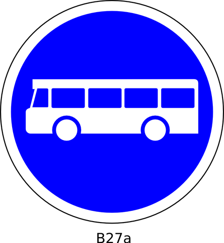 Autocarros única estrada sinal vector imagem