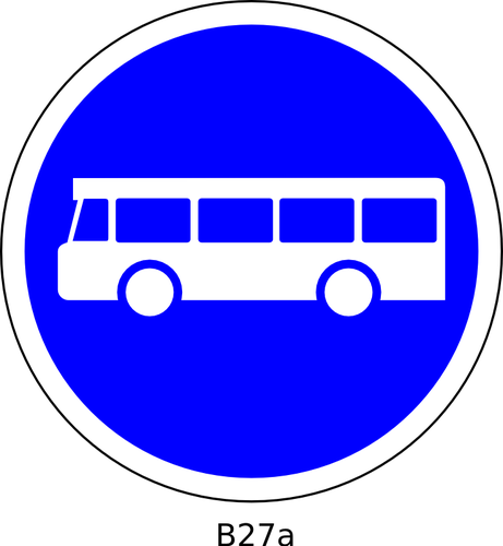 Buses only road sign vector image