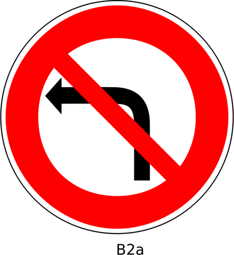 No left turn traffic order sign vector image