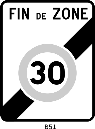 Vektorové grafiky konci 30mph omezení rychlosti dopravní značka