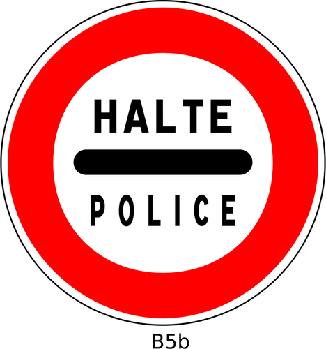 Vektorgrafiken von Polizei-Grenzverkehr Stop sign