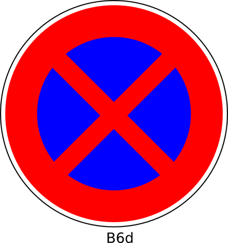 No stopping road sign vector image