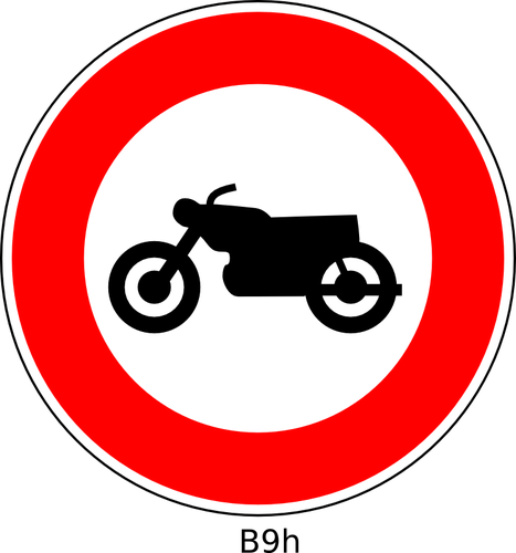 No hay motos carretera signo vector de la imagen