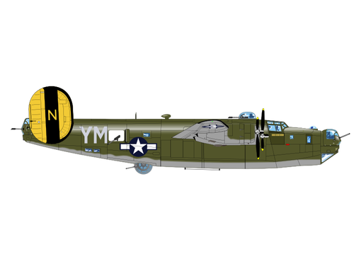 Imagen de vector de avión bombardero B-24