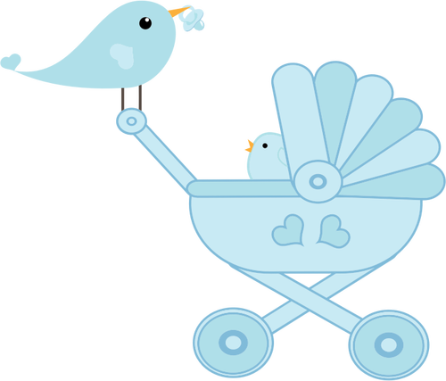 Vogel, kümmert sich um seine Baby-ClipArt-Grafiken