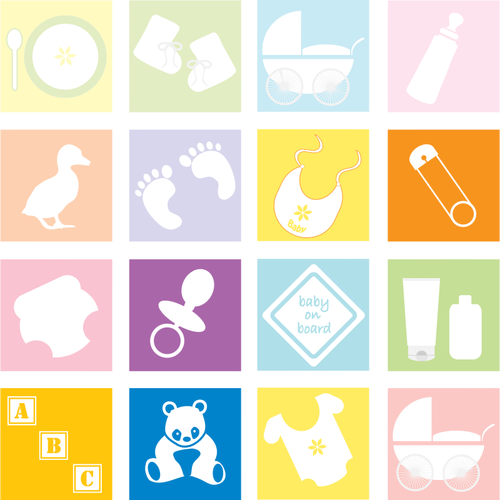 Símbolos e ícones de bebê