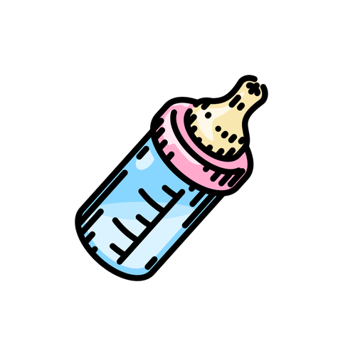 Baby bottle icon vector