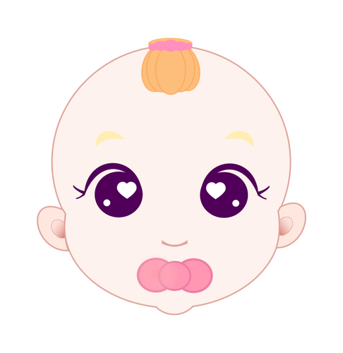 Niedliche Baby-Mädchen-Gesicht