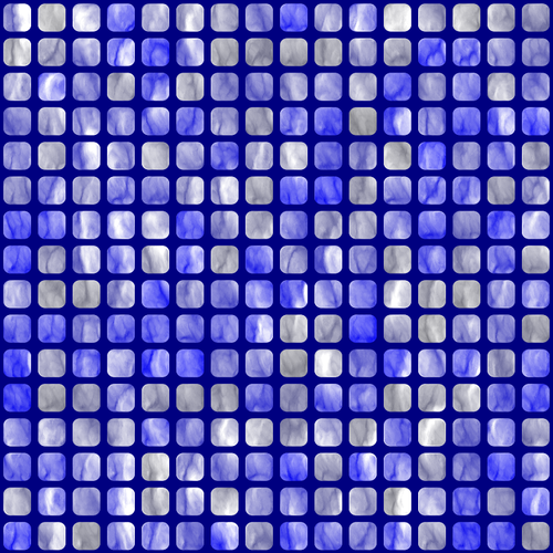 Blauwe en grijze vierkantjes behang