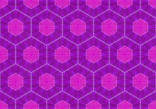 Purple and pink hexagons