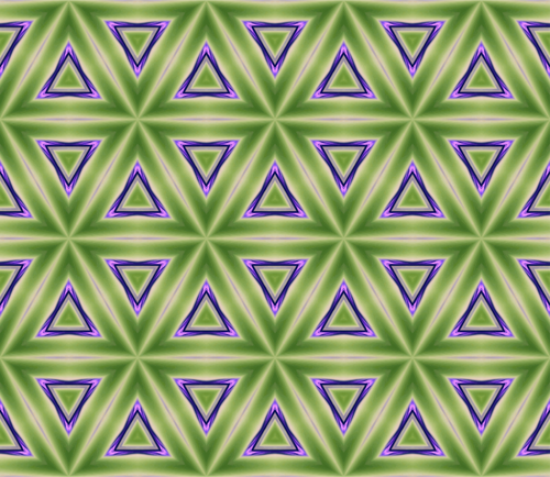 Grønn og fiolett trekantet mønster