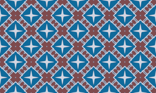 Retro patroon in rood en blauw