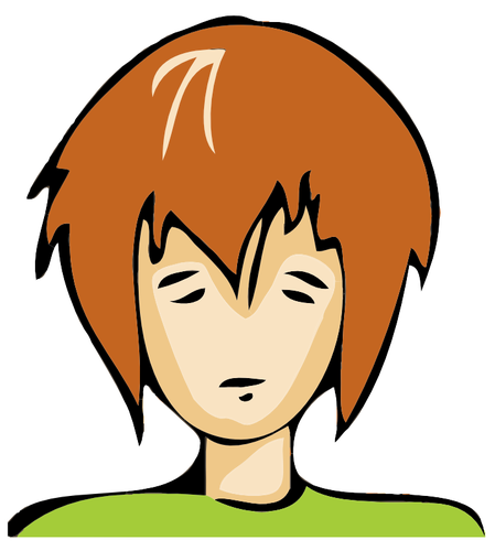 Emo boy avatar vektorový obrázek