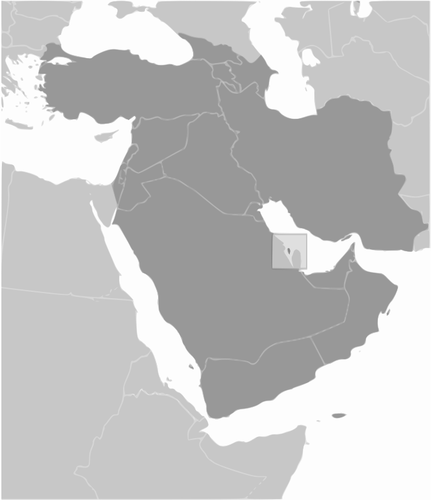 De kaartafbeelding van Bahrein (Bahrain)