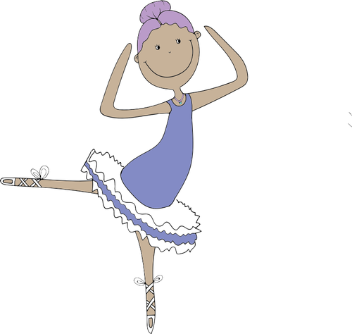 Bailarina de ballet de dibujos animados | Vectores de dominio público