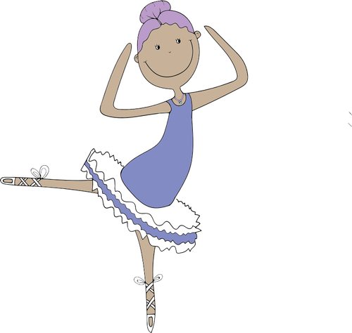 Cartoon ballet dancer