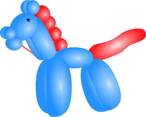 गुब्बारा घोड़ा वेक्टर छवि