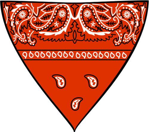 Image vectorielle bandana rouge