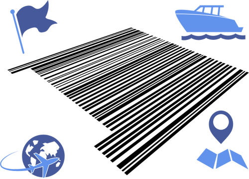 Vector illustration of travel barcode