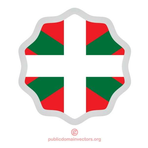 Drapelul ţării Bascilor în interiorul autocolant