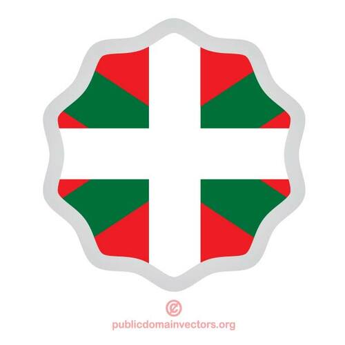 Drapeau du pays Basque à l’intérieur de la vignette