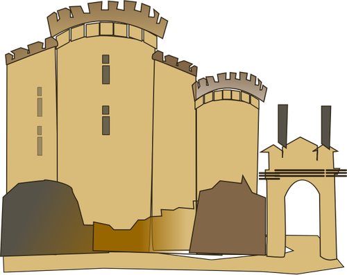 Vector clip rat of Bastille castle