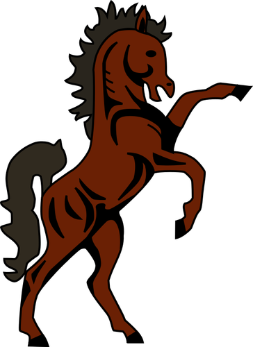 Cavallo marrone di arrampicata
