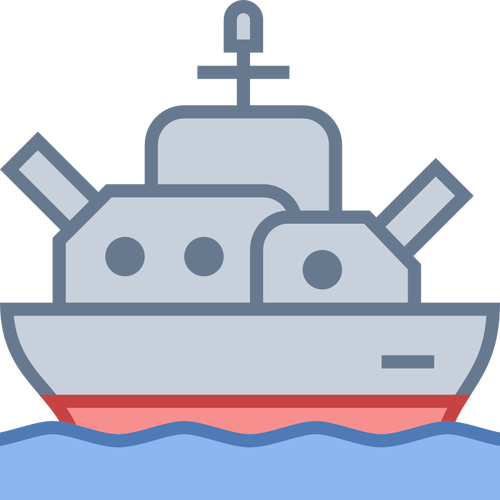 Savaş gemisi renkli kroki